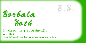 borbala woth business card