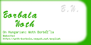 borbala woth business card